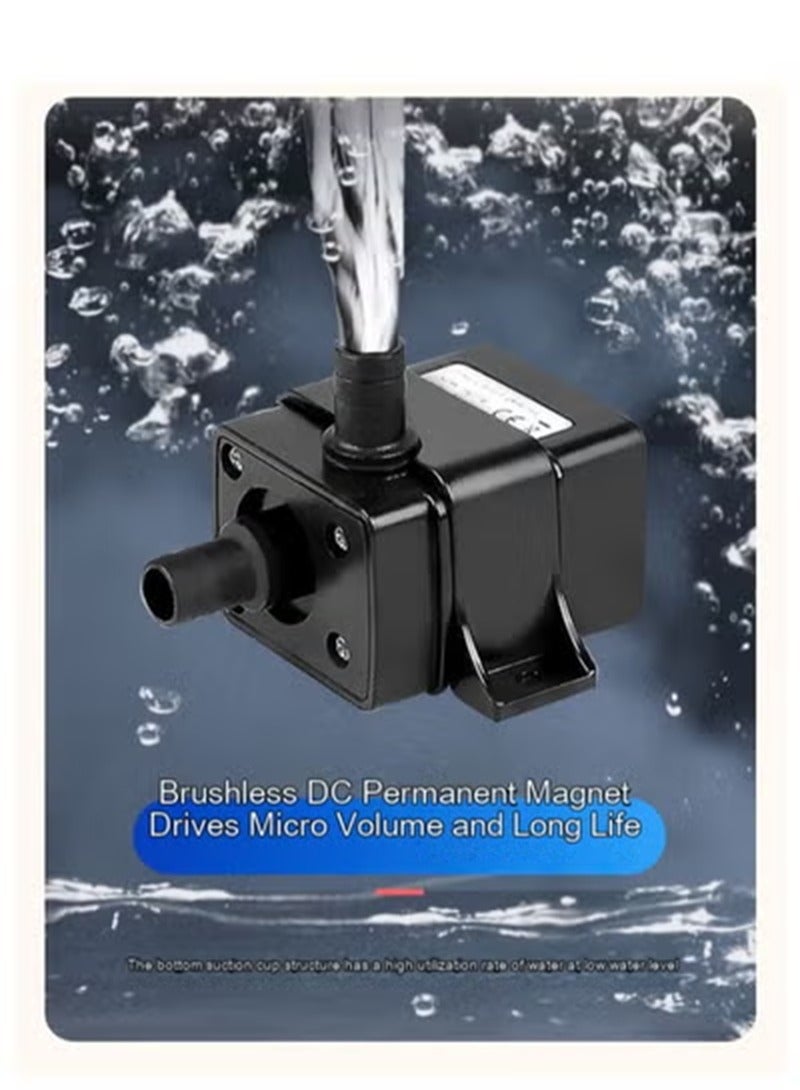 ANSELF Silent Mini DC5V Brushless Submersible Pump Aquarium Waterproof Fountain Water Circulation 220L/H 5W Head 3M 0~100℃  - Image 4