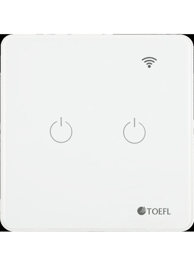 TOEFL - Smart Switch Dual WiFi Remote Easy to Use Touch Control Mobile Controller Compatible with Alexa and Google Home TOEFL - Image 1