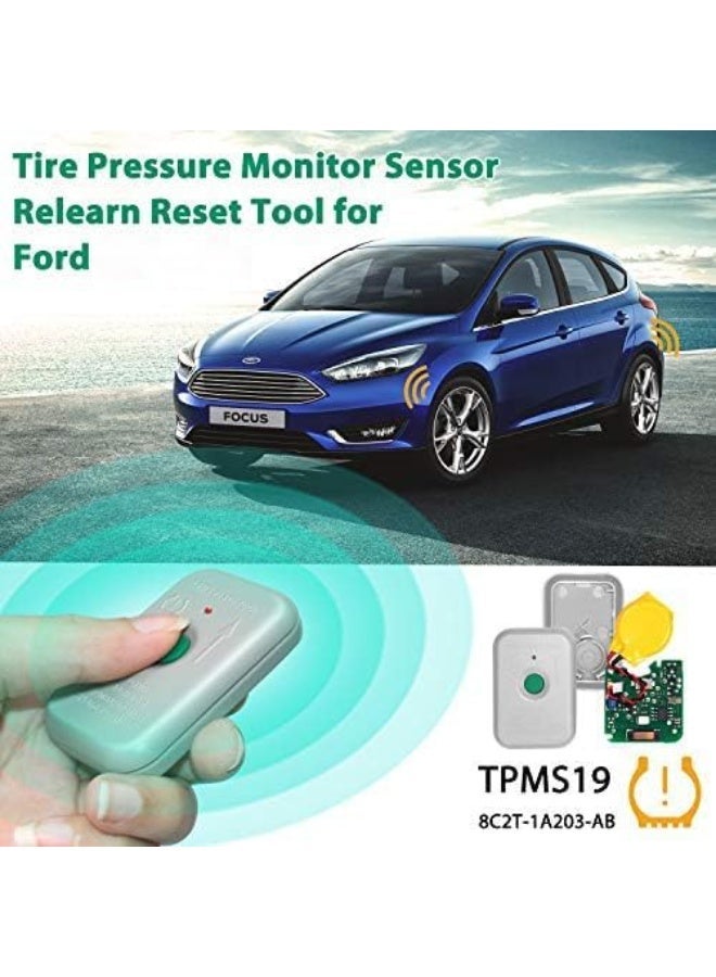 أداة إعادة ضبط نظام مراقبة ضغط الإطارات TPMS19 متوفرة لسيارات فورد ولينكولن ومازدا، وتتضمن أداة إعادة ضبط مستشعر نظام مراقبة ضغط الإطارات، وأداة تنشيط تدريب برمجة المستشعر، وأداة تشغيل نظام مراقبة ضغط الإطارات، وأداة إعادة ضبط مستشعر الإطارات. - Image 2