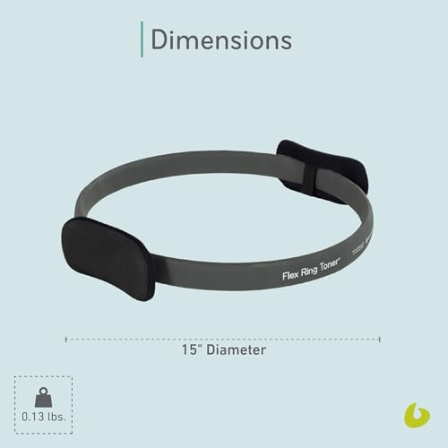 Balanced Body حلقة تدريب مرنة من Balanced Body مع وسادات مقبض، طوق تمرين، معدات تمرين بيلاتس، حلقة بيلاتس للاستخدام في المنزل أو الاستوديو - Image 3