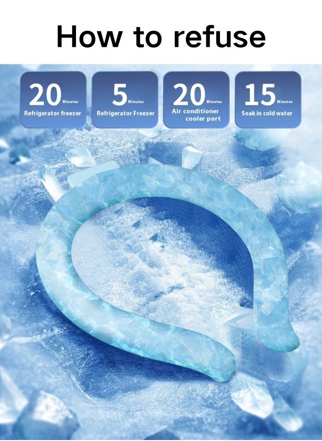 UChic Neck Cooling Tube, Body Cooler, Reusable Ice Cooler Ring Wearable Body Cooling Products, Neck Coolers for Hot Weather, Summer  - Image 3