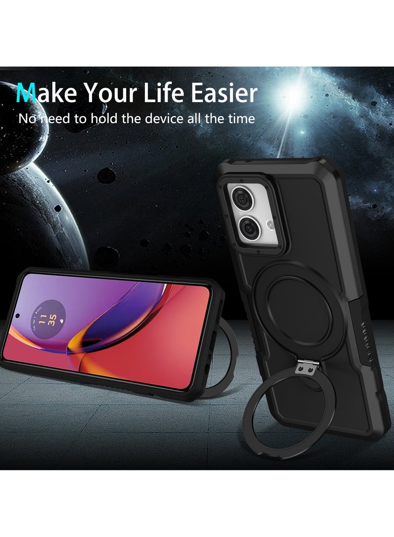 يوارب كينج حالة هاتف حماية ضد الصدمات لموتورولا موتو G84 5G أسود - Image 4