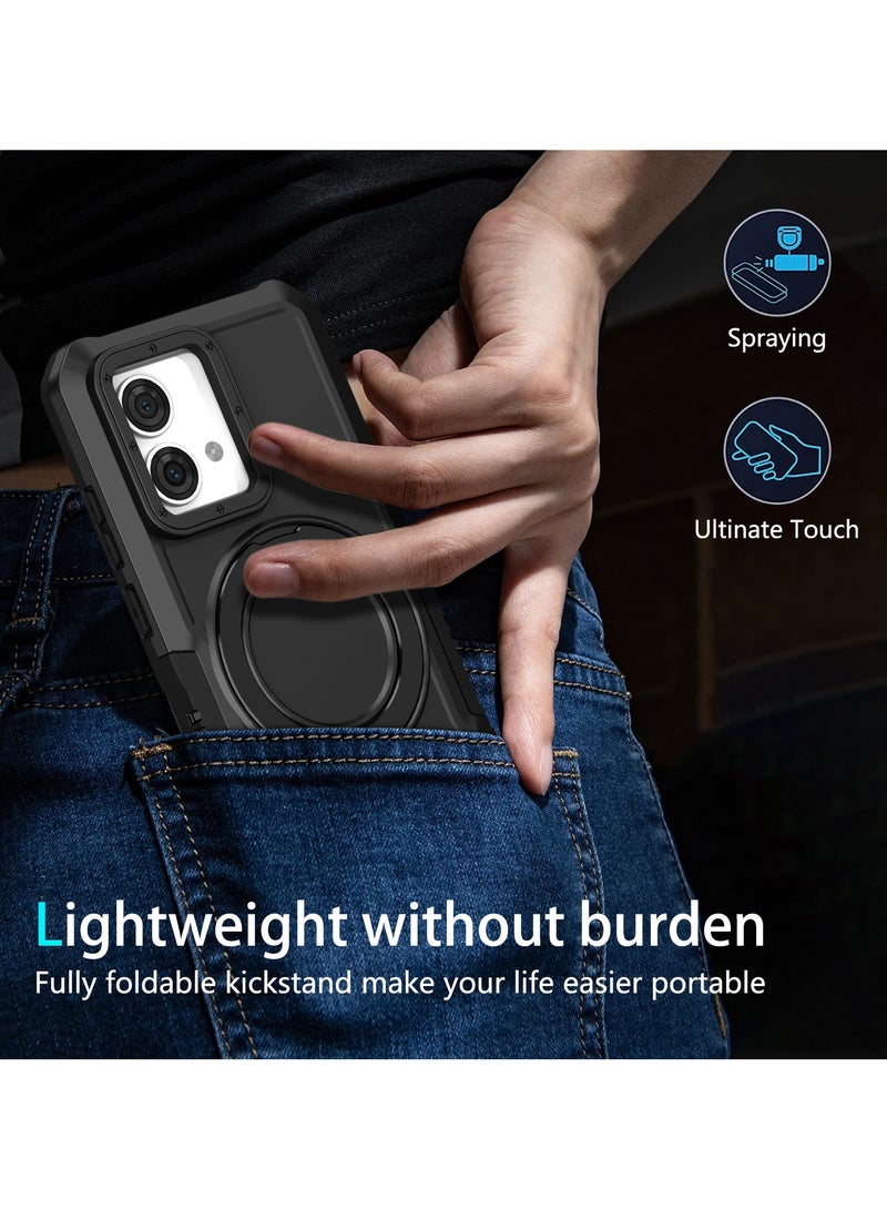 يوارب كينج حالة هاتف حماية ضد الصدمات لموتورولا موتو G84 5G أسود - Image 5