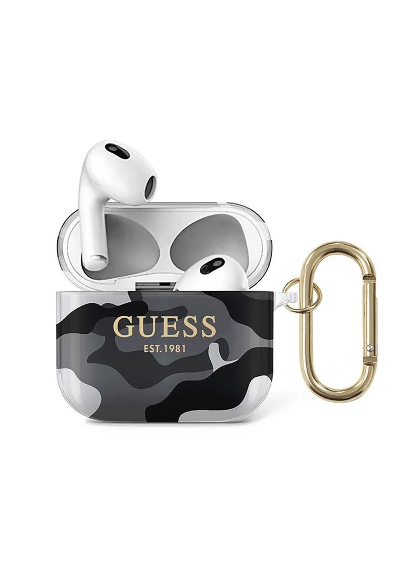 GUESS Airpods 3 TPU Case, Scratch & Drop Resistant, 360 Protection, Easy to Install and Effectively Absorbs Shock - Black