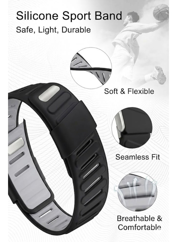 ZERO LIFESTYLE Silicone Sport Band Compatible with Whoop 5.0 Band Strap for Men and Women, Breathable and Waterproof Silicone Wristband Compatible with whoop mg band, Replacement Wrist bands Straps for Whoop 5.0 - Image 5
