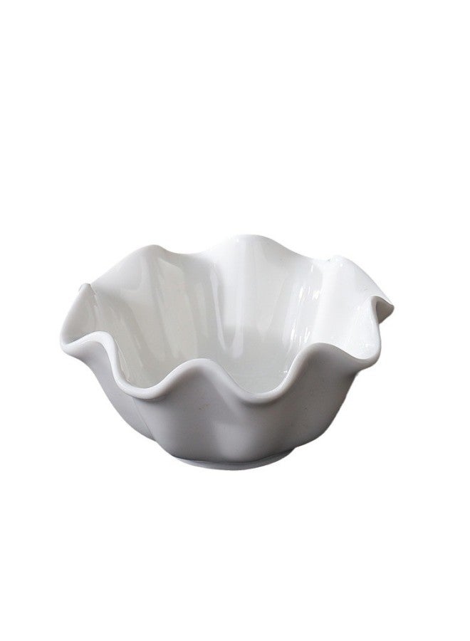 Ceramic Dessert Bowl Creative Special Tableware Pure White Baking Bowl Cake Cup Small Food Dish Flavor Dish Ice Cream Bowl-Specifications:High Body Horizontal Pattern Cup-250ml-Capacity:101-200ml  - Image 5