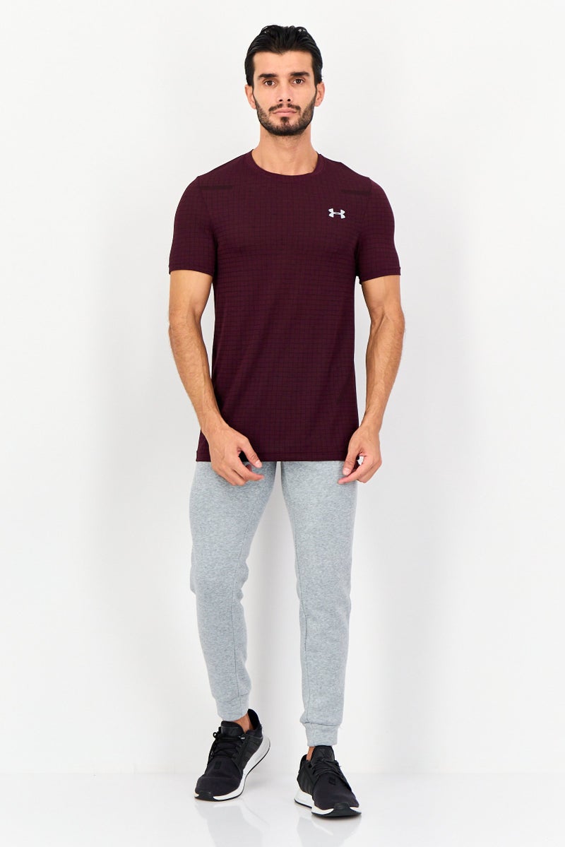 UNDER ARMOUR تي شيرت تدريب قصير الأكمام للرجال، بنفسجي - Image 3