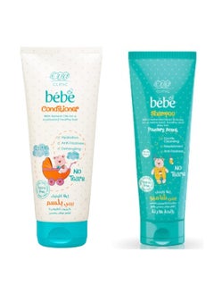 Eva Skin Clinic Chamomile Extract and Honey Powdery Scent Bebe Toddler Shampoo 200ml + Skin Clinic Natural Oils Bebe Conditioner 200ml  - Image 1