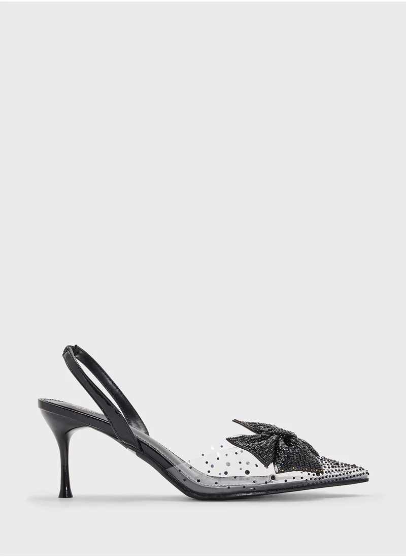 ايلا Buckle Detail Mule Heel Sandal
