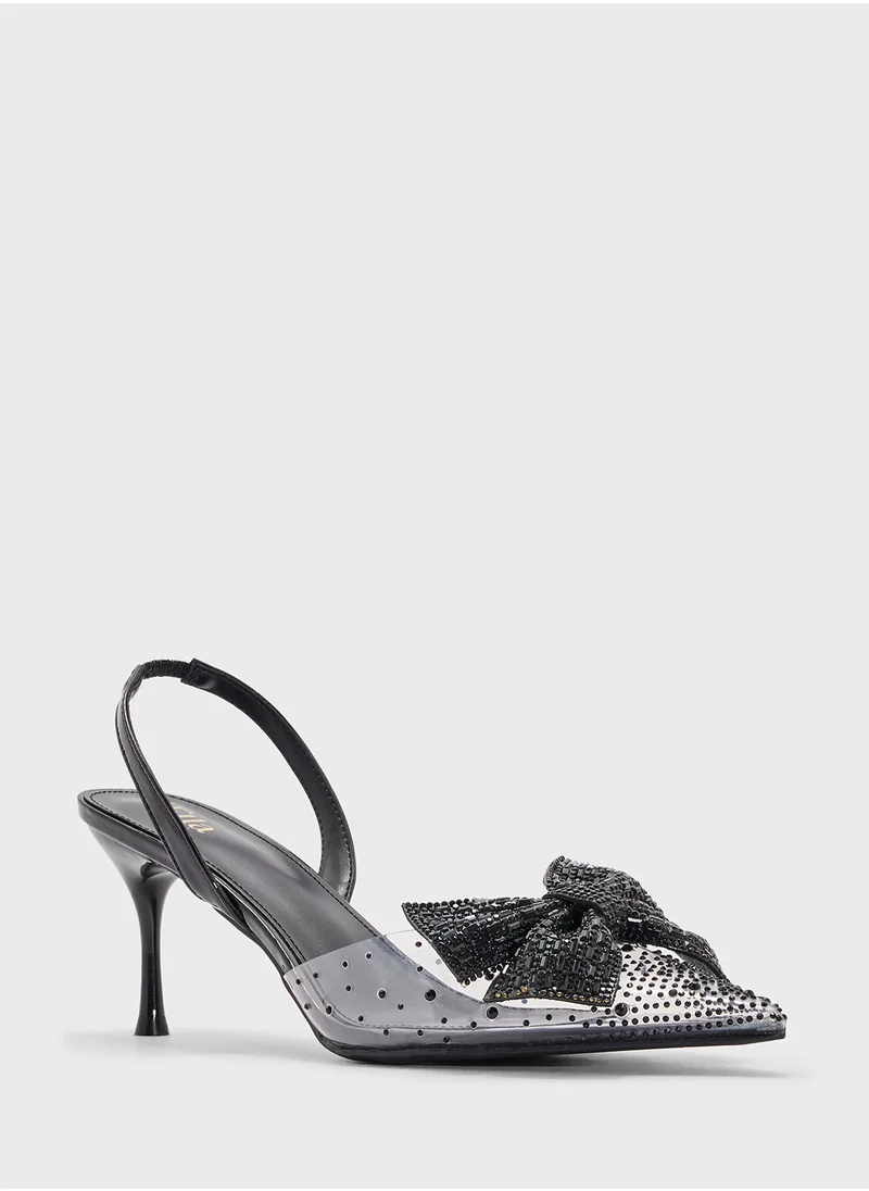 ايلا Buckle Detail Mule Heel Sandal