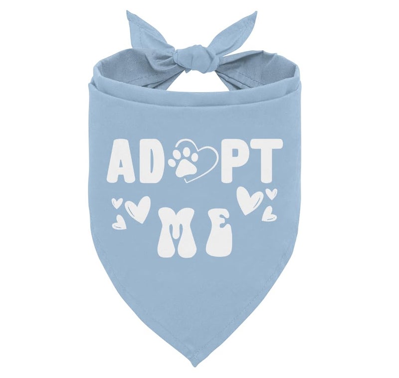 ZPPRJF Adopt me Bandanas for Dogs Baby Blue Dog Bandana Pet Dog Scarf Accessories Pet Dog Triangle Scarf Funny Cute Dog Bandana Dog Bandana for Small Medium Large Dogs Gift for Dog Lover E52 - Image 1