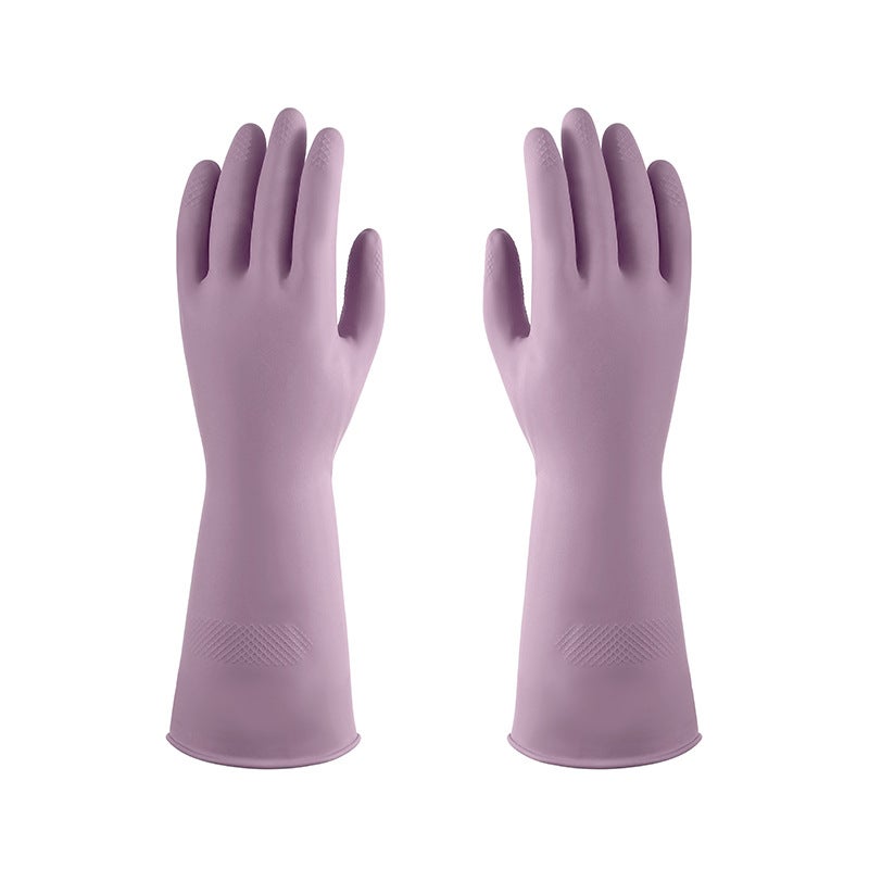 Durable Latex Gloves for Household Cleaning Purple (in light) 