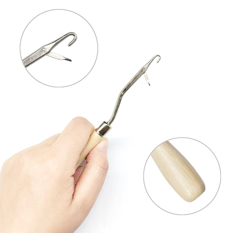HSYMQ 5PCS Latch Hook, Different Sizes Small Crochet Hooks Needle for Hair - Image 3