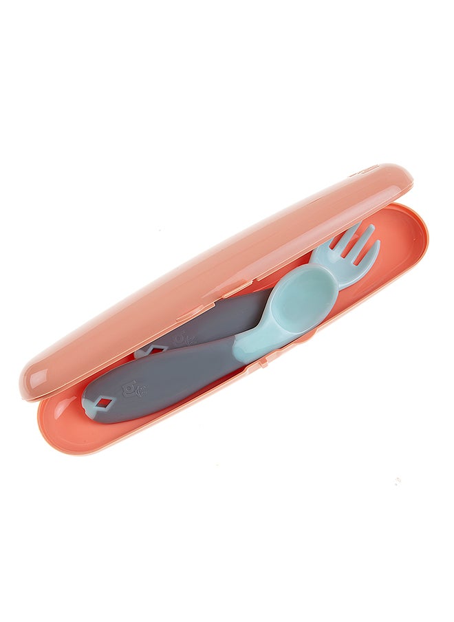 Baby Fork And Spoon Travel Case - 6 Months+