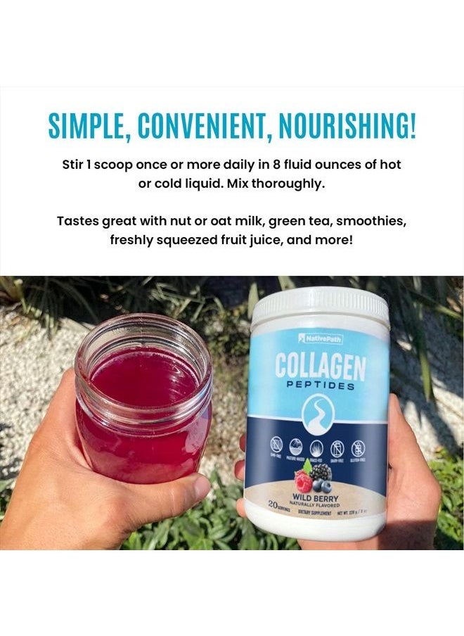 NativePath - Wild Berry Collagen Peptides, 229 g, 8 oz, 20 Servings - Image 1