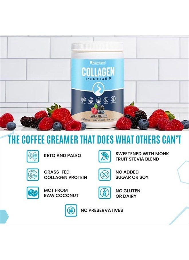 NativePath - Wild Berry Collagen Peptides, 229 g, 8 oz, 20 Servings - Image 1