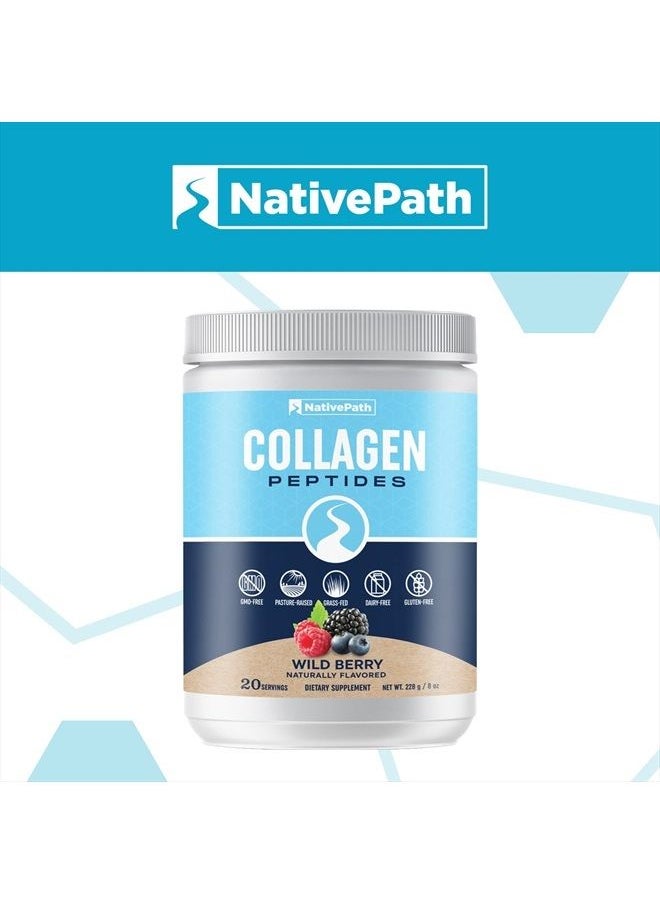 NativePath - Wild Berry Collagen Peptides, 229 g, 8 oz, 20 Servings - Image 1