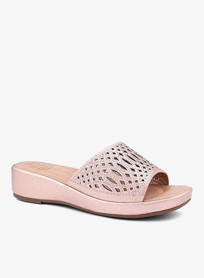 IconStyle Crystal Embellished Slip-On Sandals