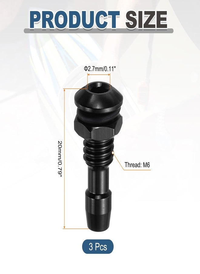 MECCANIXITY 3Pcs 20mm M6 RC Boat Water Nipple Water Outlet Nozzle Aluminium Alloy Cooling Tube Extension for RC Boat Motor Cooling System Kit Black - Image 2