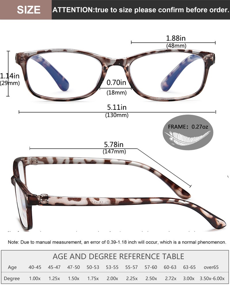 EYEURL Reading Glasses Womens Blue Light Blocking - 2 Pack Lightweight Computer Readers +1.5 Glare Blocking Ladies Eyeglass - Image 3