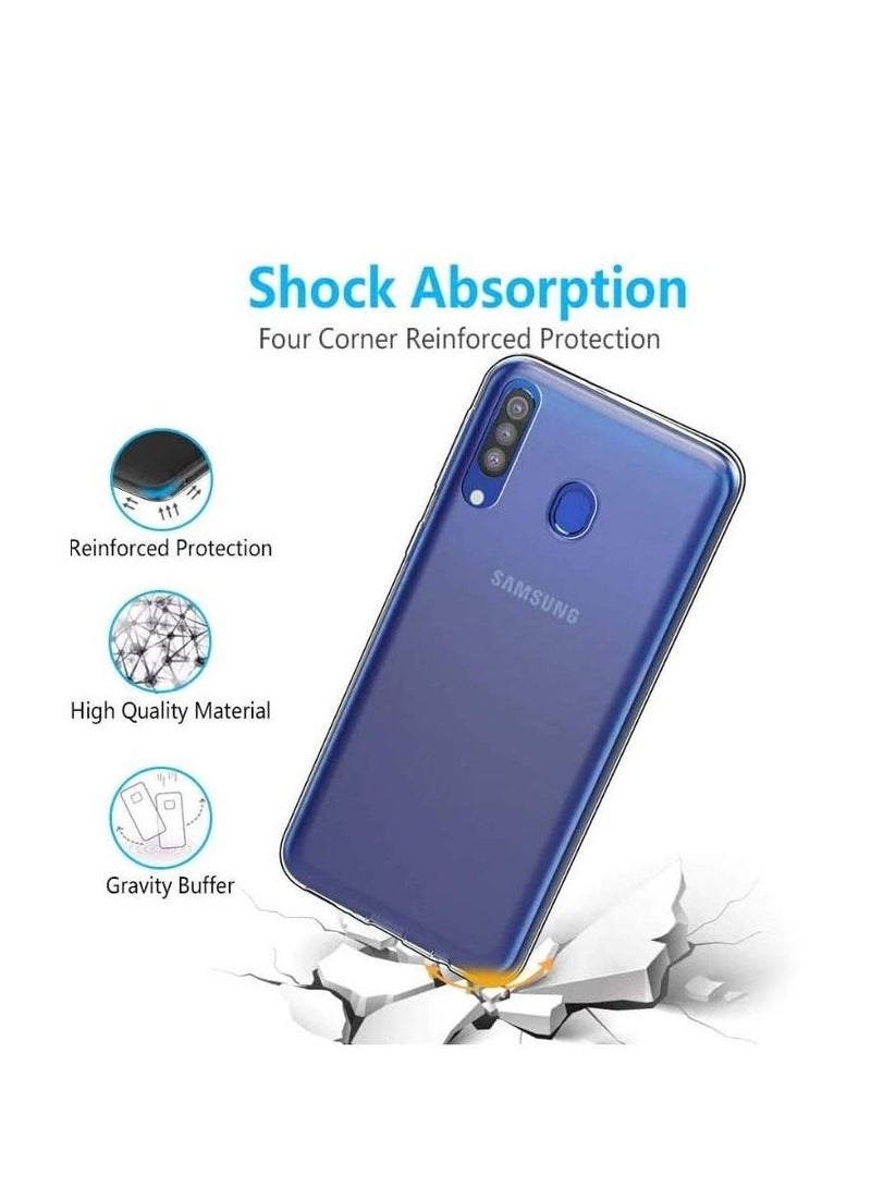 فيسوس Samsung Galaxy M30 الشفافة البلورية واضحة الصدمات TPU الوفير غلاف علبة الهاتف الخلوي - Image 2