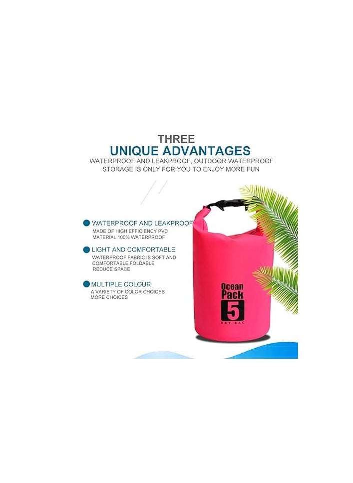 Cool Baby Style PVC Waterproof Dry Bag 5L Outdoor Diving Foldable Storage Bag Men and Women Beach Swimming Bag Backpack  - Image 4