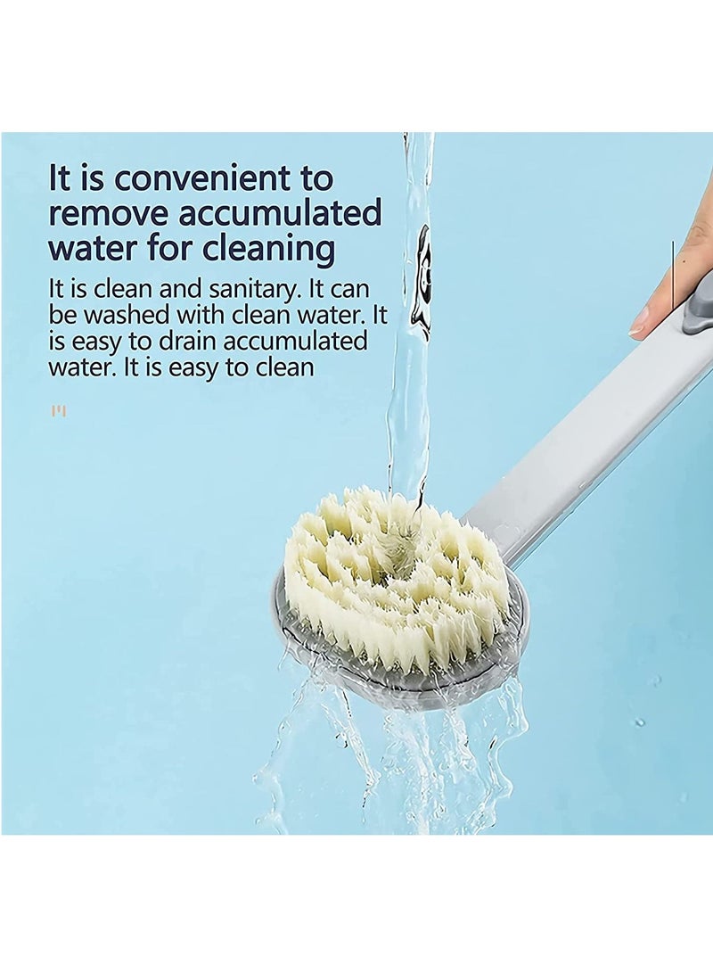 Long Handle Bath Massage Cleaning Brush with Soap Dispenser, Body Back Scrubber Storable Wash, Exfoliating Brush, - Image 5