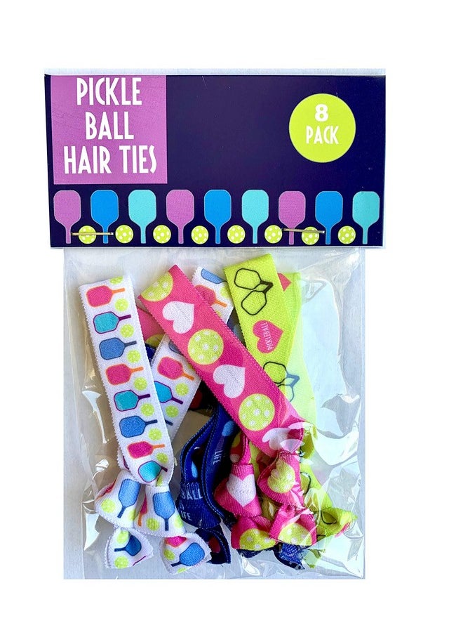 Sportigift - 8 Piece Pickleball Hair Elastic Set - Pickleball Gifts - Accessories For Players, Women, Girls, Coaches, Doubles Partners, Women'S Leagues - Made In The Usa - Image 1