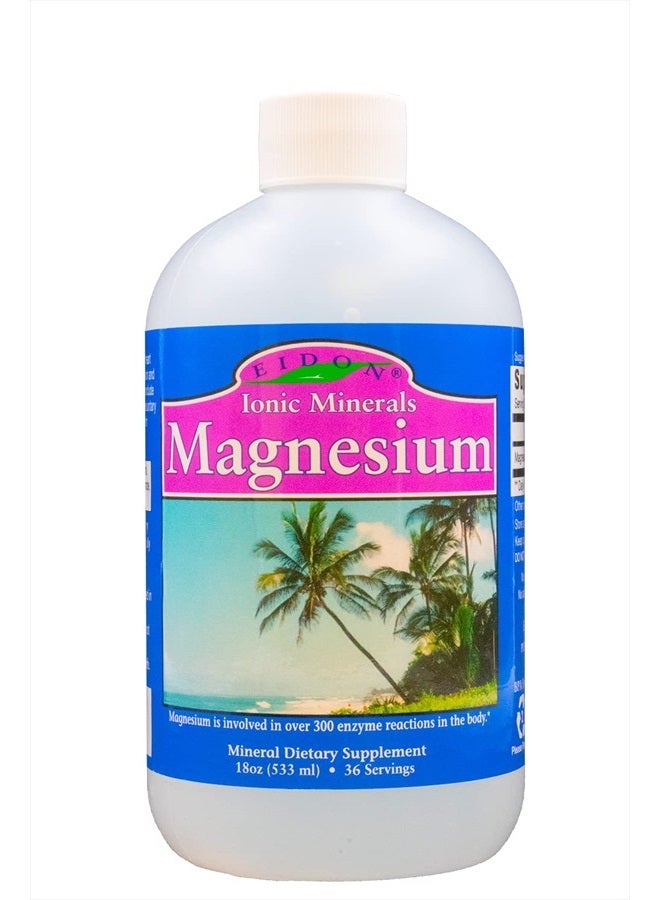 Eidon Ionic Minerals Liquid Magnesium Concentrate - Ionic Magnesium Drops Supplement for Adults, Men & Women, Supports Muscle Relaxation, Bioavailable, No Additives or Preservatives, 18 oz - Image 1
