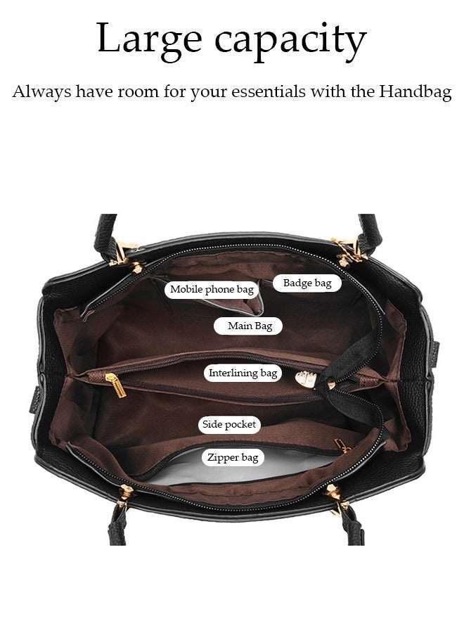 DUNISO Women's Fashion Handbag Faux Leather Crossbody Bag For Women Large Capacity Tote Bags Top Handle Satchel Fashionable Travel Shoulder Bag For Ladies - Image 2