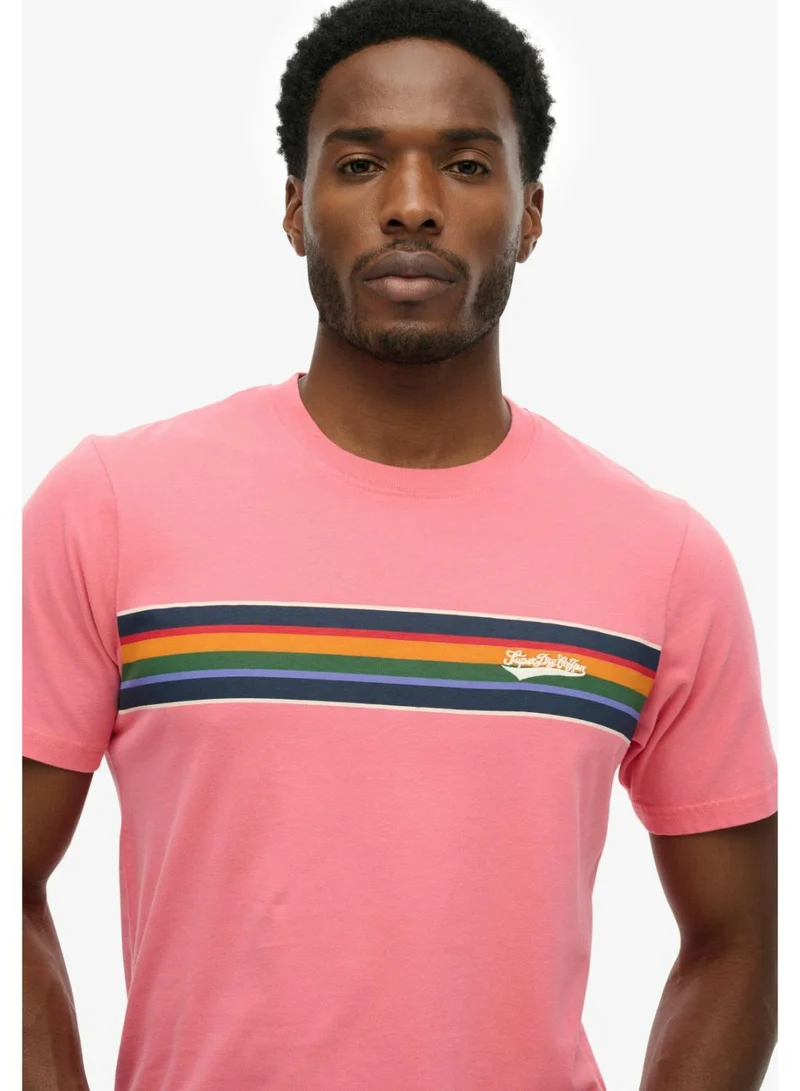 سوبر دراي Outdoor Stripe Logo Relaxed T-Shirt