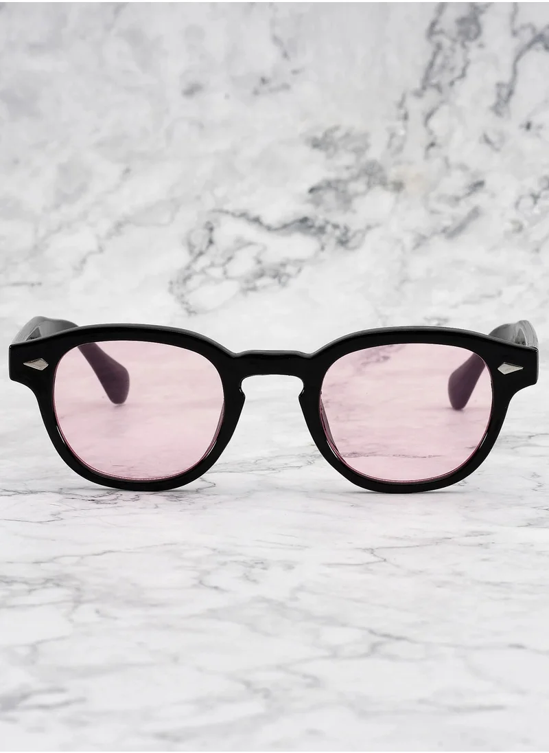 الشعراء الصريحون Explicit Poets Unisex JOHNNY Black - Pink Stylish Sunglasses, 2EP4