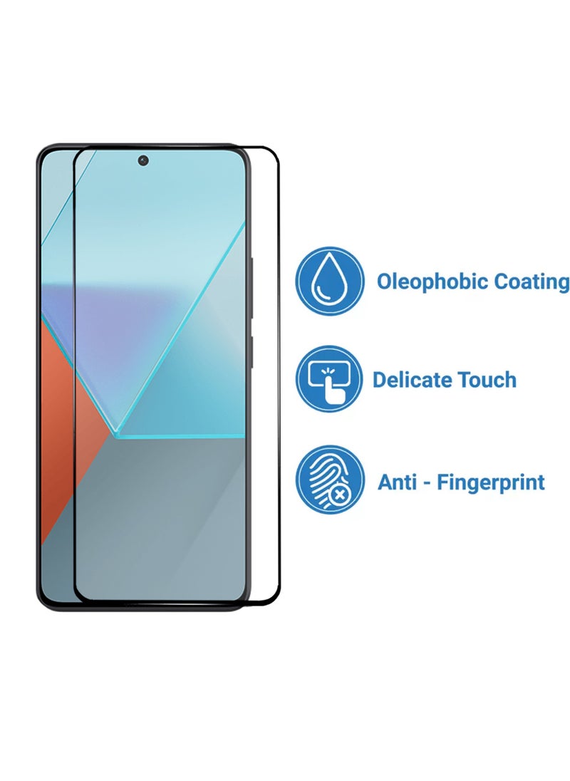 Generic - واقي شاشة Xiaomi Redmi Note 13 4G - واقي شاشة من الزجاج المقوى من الحافة إلى الحافة، شفافية عالية، لمسة دقيقة، مضاد للانفجار، حواف مقوسة ناعمة، تركيب سهل - Image 1
