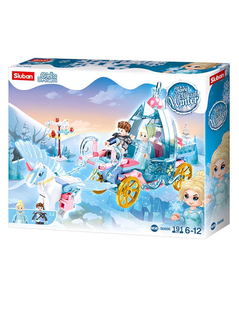 Sluban - Girls Dream Winter Fairies Carriage Bricks Set 191 Pieces - M38-B0896 - Image 1