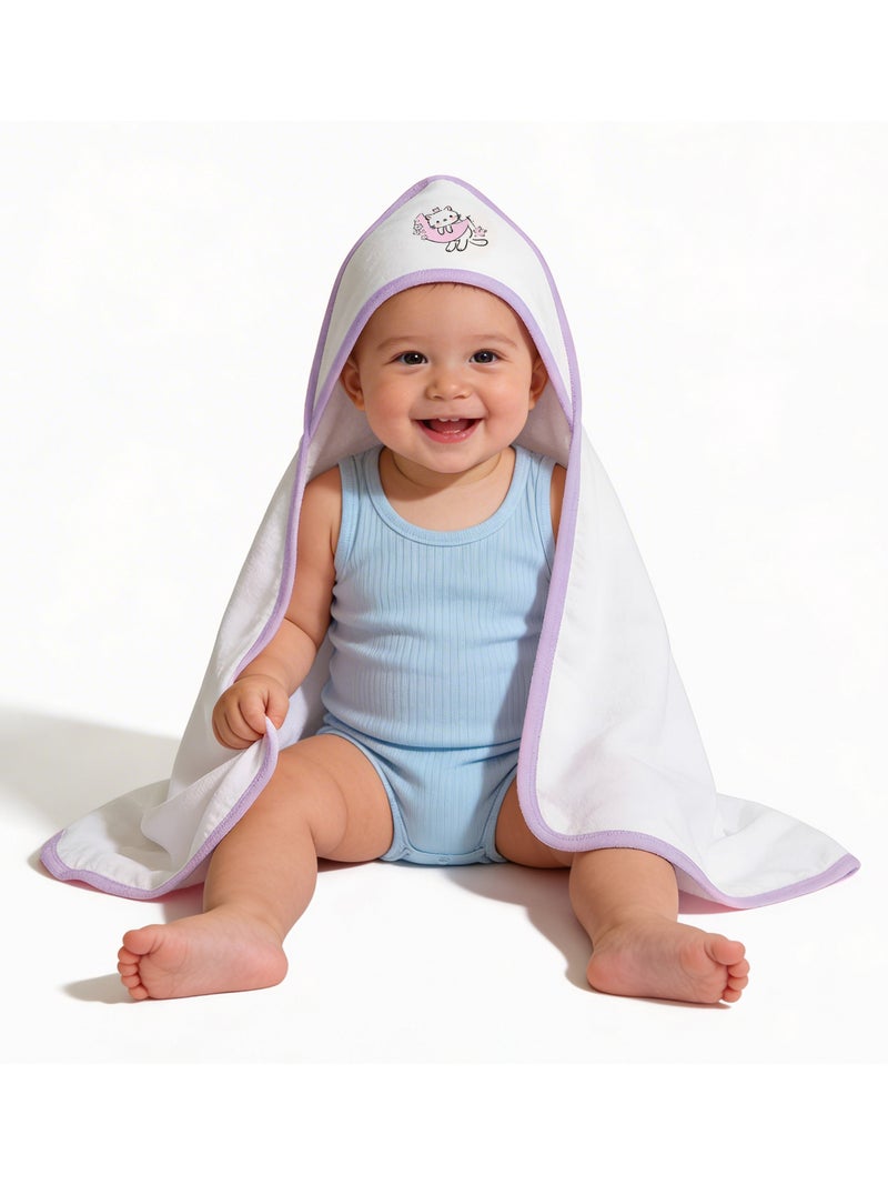 بابيز_بيسك بيبيز بيسك قماط / بطانية استقبال للمولود الجديد من القطن 100%, أرجواني - Image 2