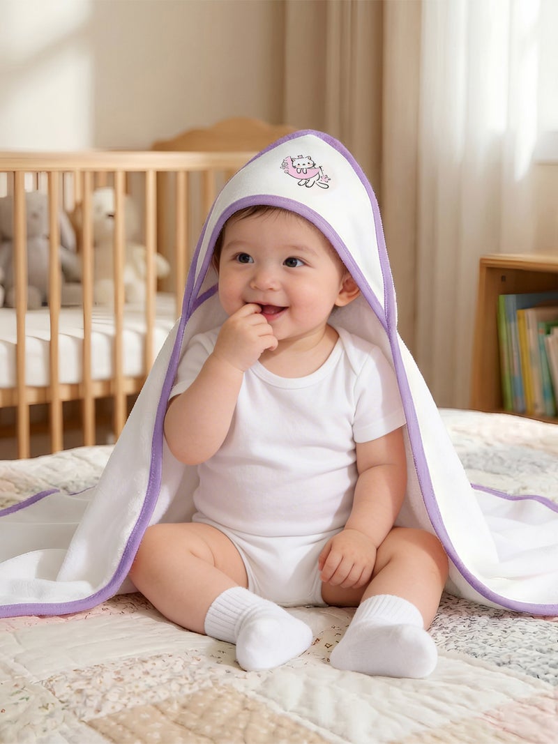 بابيز_بيسك بيبيز بيسك قماط / بطانية استقبال للمولود الجديد من القطن 100%, أرجواني - Image 3