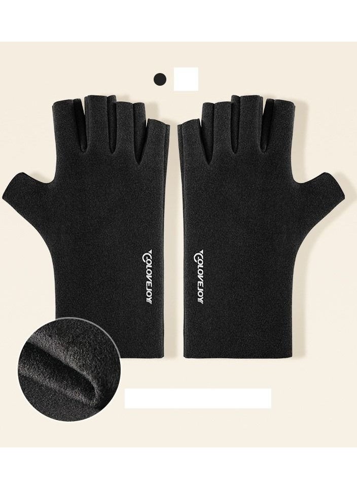 Golovejoy - Women's Warm Dew Finger Trimming Thin Half Finger Gloves - Image 1
