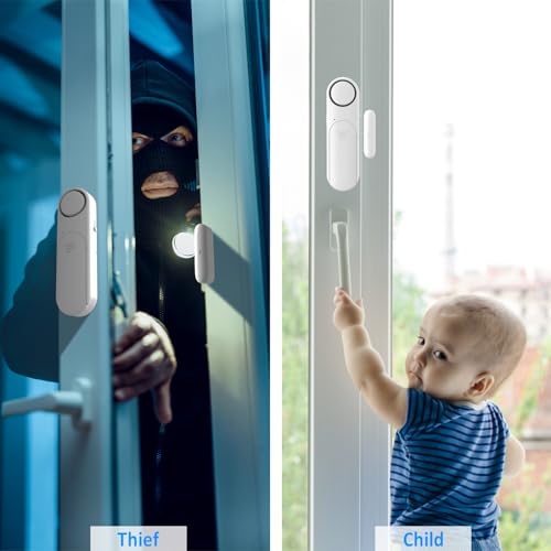METAK Wireless Door Alarm When Opened with Remote (2 Pack), Window Sensor Alarms for Home Security, Kids Safety, Dementia, Sliding Glass Door, 120dB Burglar Alert for House Garage/Apartment/Business Entry - Image 5
