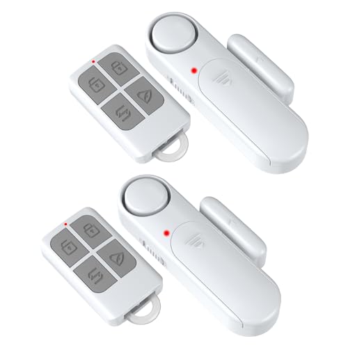METAK Wireless Door Alarm When Opened with Remote (2 Pack), Window Sensor Alarms for Home Security, Kids Safety, Dementia, Sliding Glass Door, 120dB Burglar Alert for House Garage/Apartment/Business Entry - Image 1