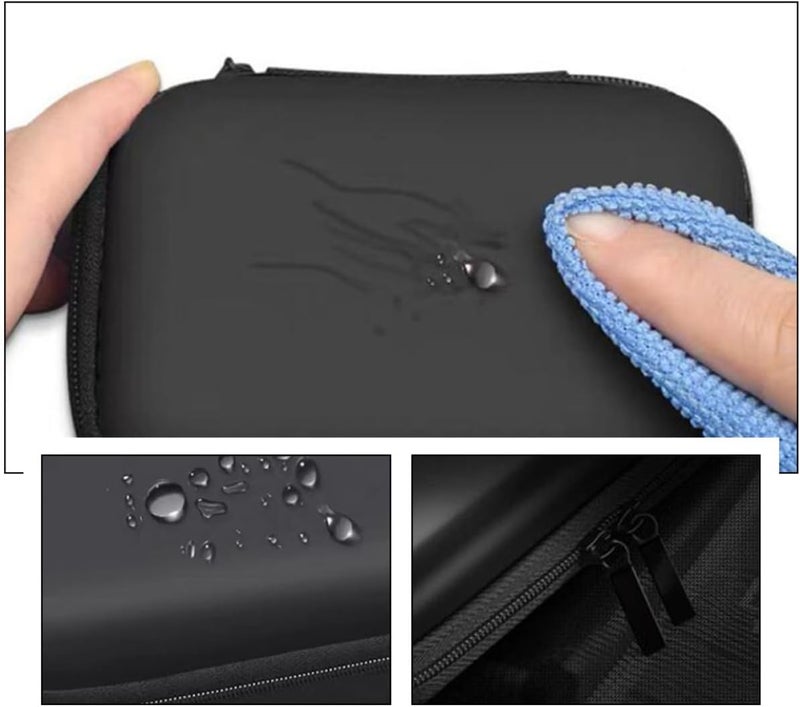 POPETPOP 2pcs Shockproof Eva Mobile Hard Disk Bags Digital Accessories Storage Pouch Portable Electronics Case for Travel Black 12x10x4cm - Image 3