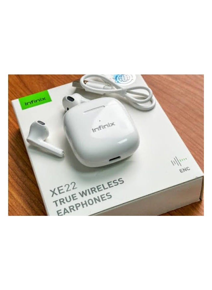 ماركة غير محددة - احصل على صوت استثنائي مع ايربودز Infinix XE 22 الاصلي من انفينكس تجربة صوتية فريدة تصميم انيق ومريح بها ميزة الغاء الضوضاء ضمان سنة 1  تعمل لمدة 36 ساعة تدعم الشحن السريع - Image 1