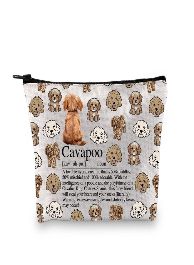 PXTIDY Cavapoo Dog Lovers Gift Cavapoo Definition Cosmetic Bag Animal Lover Gifts Dog Mom Gift Makeup bag - Image 1