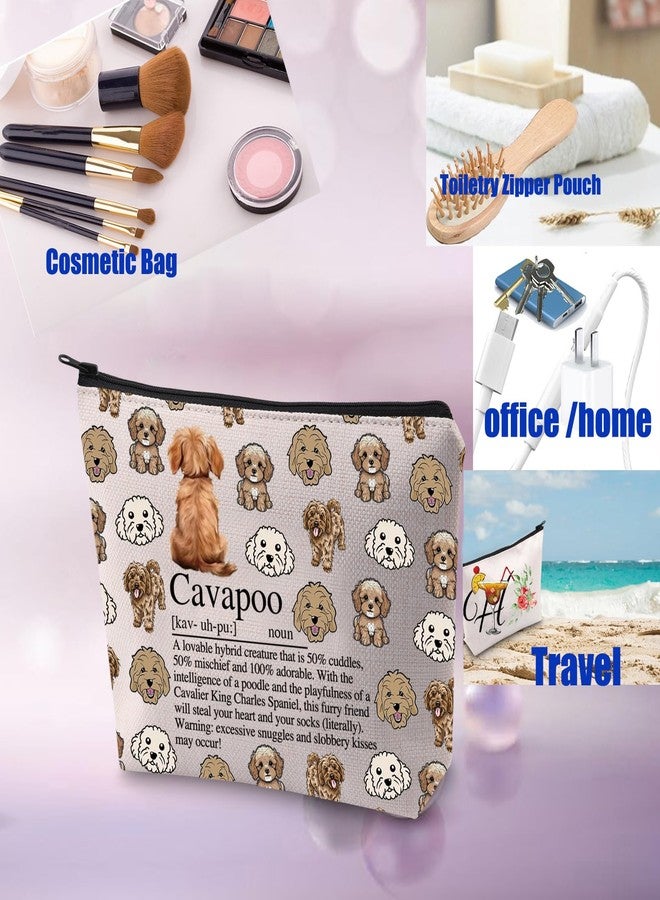 PXTIDY Cavapoo Dog Lovers Gift Cavapoo Definition Cosmetic Bag Animal Lover Gifts Dog Mom Gift Makeup bag - Image 5