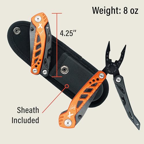 Bear Grylls Utility Tool by Bear Grylls, Multitool Pocket Knife For Camping, Hiking, EDC and Survival, with Bottle & Can Opener, Pliers, Screwdriver, Sheath - Black Oxide Finish, Medium - Image 2