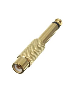 ماركة غير محددة KUOQIY 7 قطع 6.35 مم (1/4 بوصة) ذكر أحادي TS إلى RCA RCA أنثى محول توصيل صوتي، محول RCA إلى 1/4 صوت، RCA أنثى إلى 6.35 مم 1/4 بوصة قابس أحادي ذكر، مطلي بالذهب 