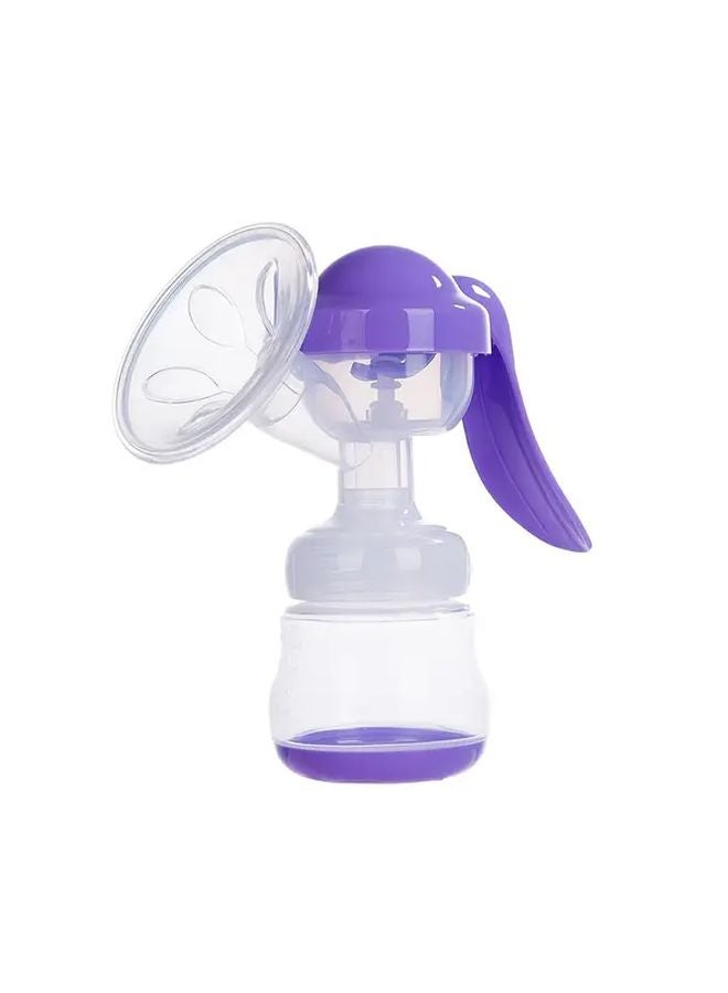 White Purple Manual Breast Pump Portable Lightweight Easy Clean Compact Design for Travel Home Use - Image 4