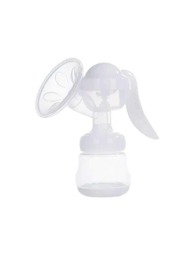 White Purple Manual Breast Pump Portable Lightweight Easy Clean Compact Design for Travel Home Use - Image 5
