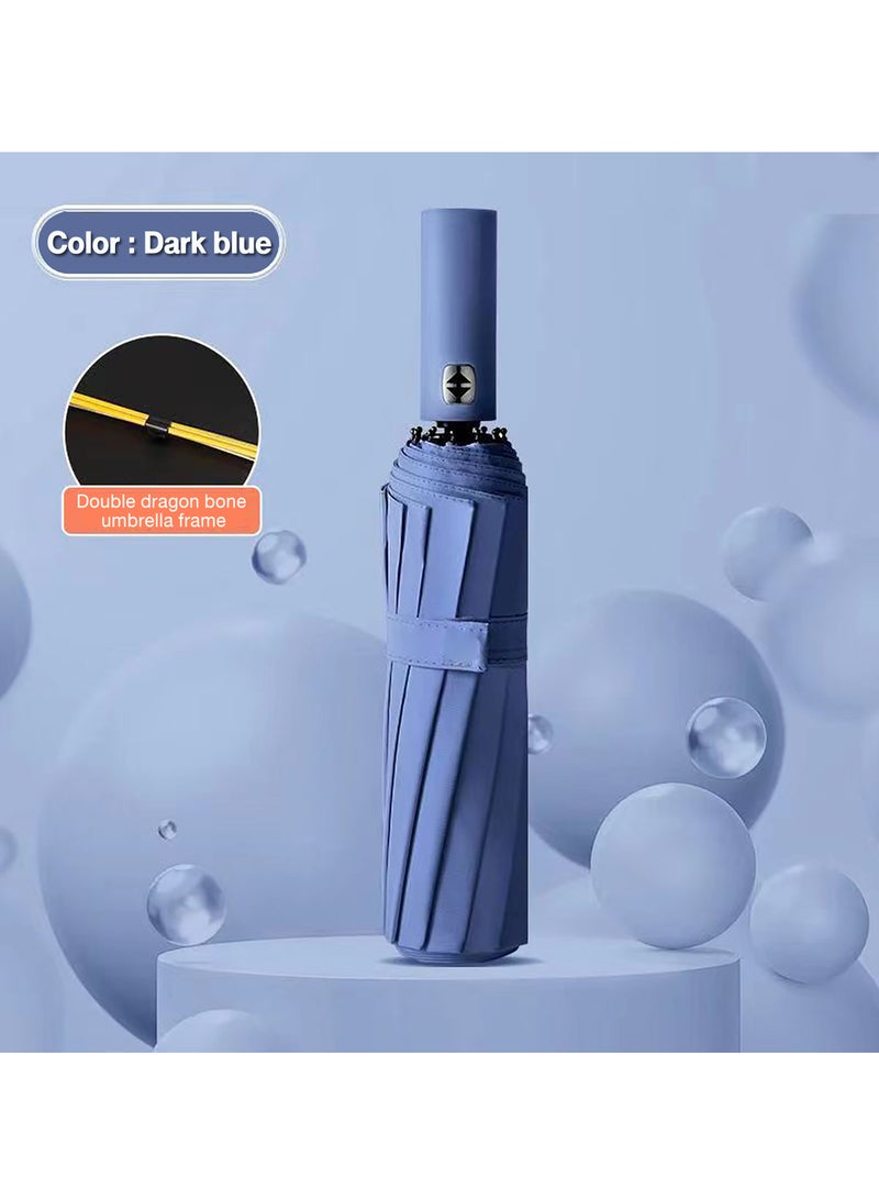 Auto Open Close Umbrella, 104cm Large Coverage, UPF 50 Sun Protection, 12-Rib Folding Windproof Design for Business, School, and Family Use - Image 1