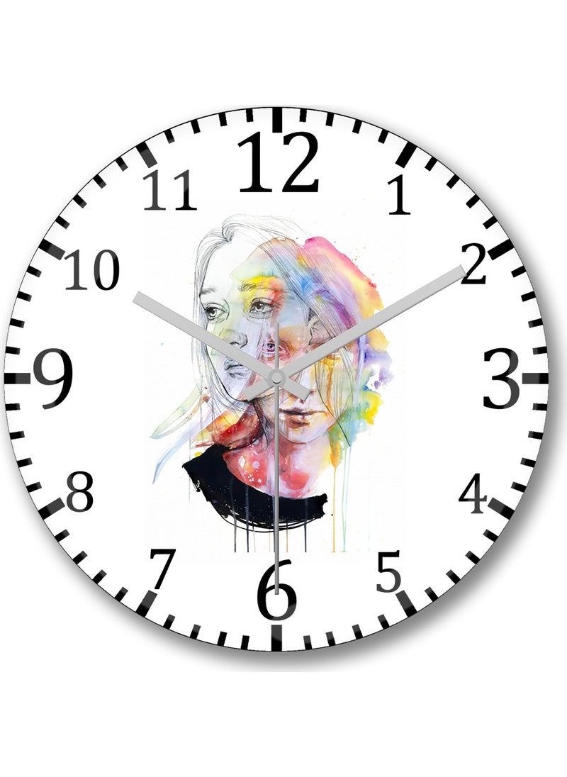 Baskı Dükkanı Print Shop Juliana Rabelo Wall Clock Curved Real Glass  - Image 1