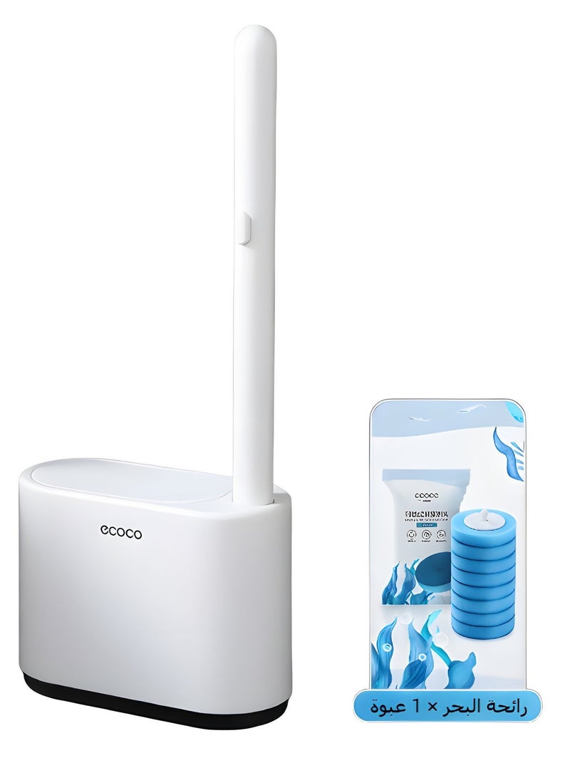 ecoco Disposable Toilet Brush (Wall Mounted Toilet Brush+8 Ocean Fragrance Brush Heads), Household Brush Wall Mounted Dead Angle Cleaning Toilet Brush - Image 1